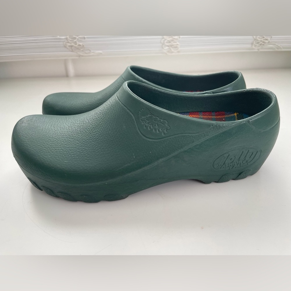 JOLLY’s Green Garden Comfort Rubber Clogs Cork Insoles Unisex Sz W11 M9